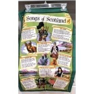 Songs Of Scotland Cotton Tea Towel With Scottish Themes & Illustrations